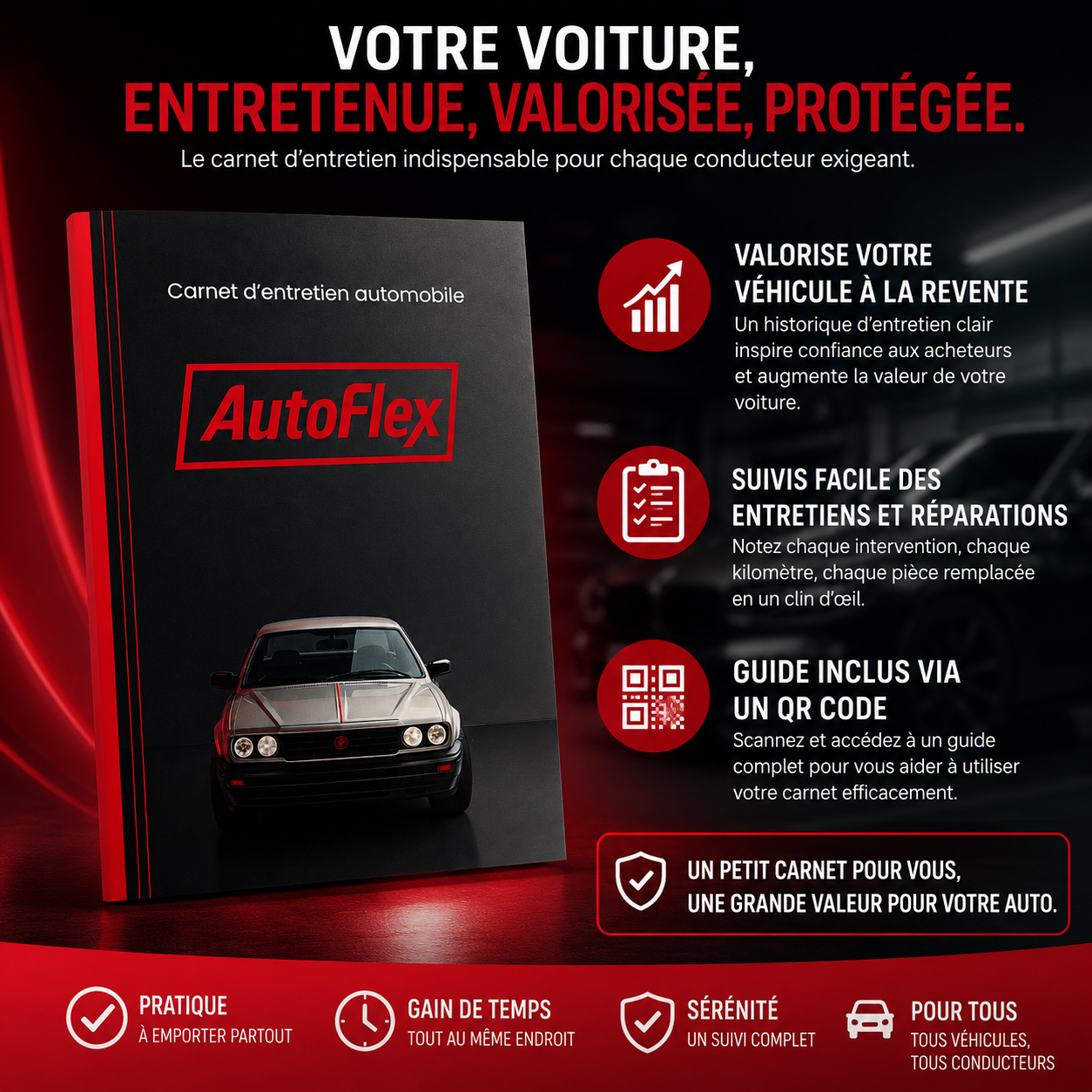 Carnet d'entretien automobile - AutoFlex